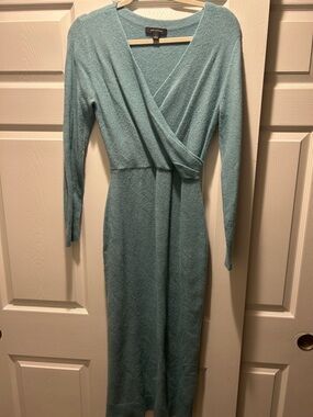 Ann taylor Aqua Wrap Knit Long Sleeve Dress
